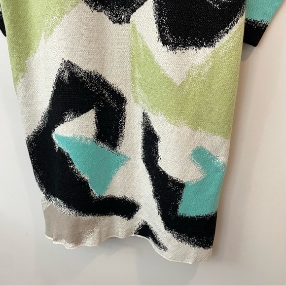 Nic+Zoe Open Longline Cardigan Womens S Colourful Green Blue Half Sleeve - Picture 7 of 11